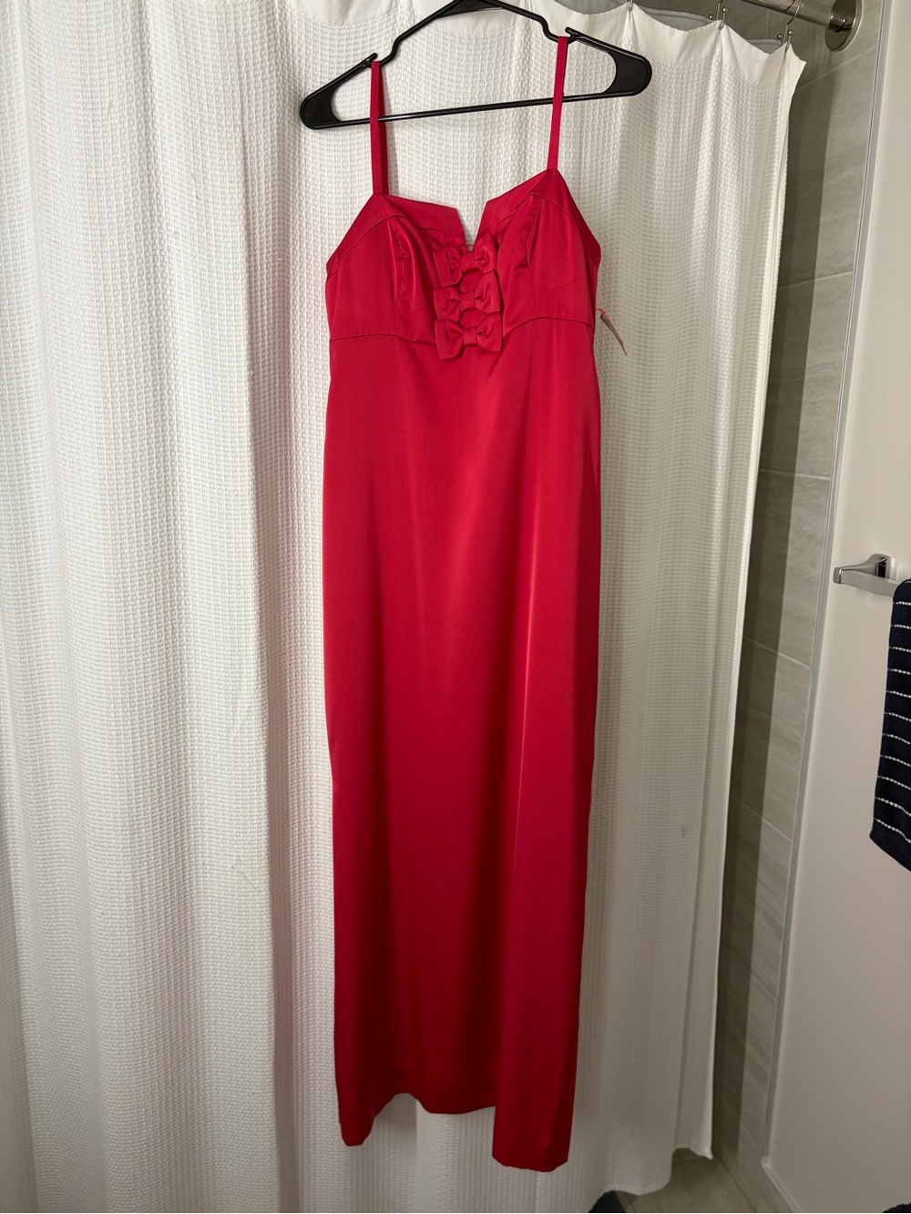 Lilly Pulitzer Fuschia Bow Spaghetti Strap Maxi Dress Gown Size 6